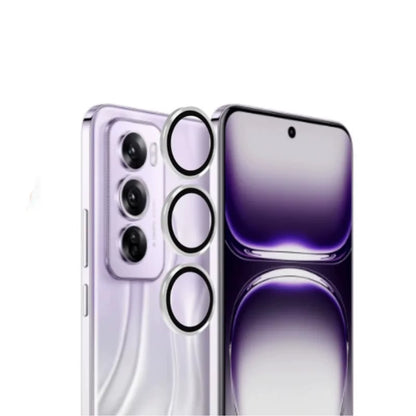 Metal Lens Ring Glass Case for OPPO Reno 12 Pro Tempered Glass Camera Lens Screen Protector for OPPO Reno 12Pro Lens Cover